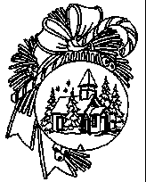 coloriage magnifique boule de noel avec son village